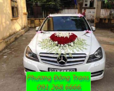 Cho thuê xe cưới hạng sang Mercedes C200 màu trắng tại nguyễn hữu thọ quận hoàng mai hà nội - 0912686666